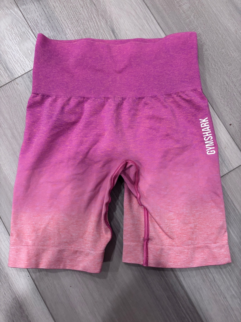 Gymshark Pink Ombre High-Waist Bike Shorts